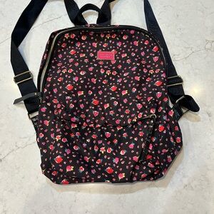 Betsey Johnson Black Floral Backpack